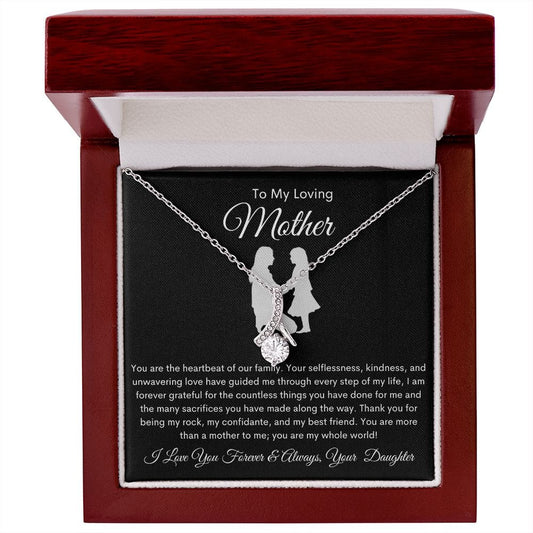 To My Loving Mother Love Your Daughter - Alluring Beauty Necklace