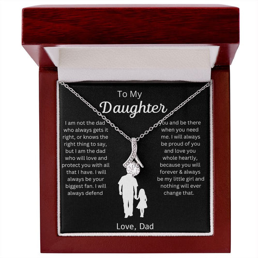 To My Daughter Love Dad- Alluring Beauty Necklace