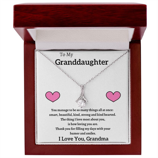 To My Granddaughter Love Grandma - Alluring Beauty Necklace