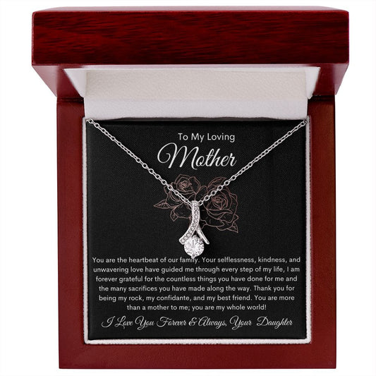 To My Loving Mother Love Your Daughter - Alluring Beauty Necklace