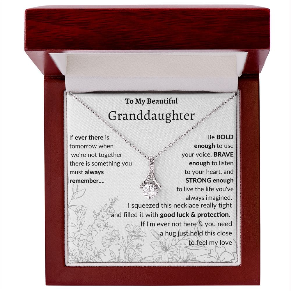 To My Beautiful Granddaughter Alluring Beauty Necklace
