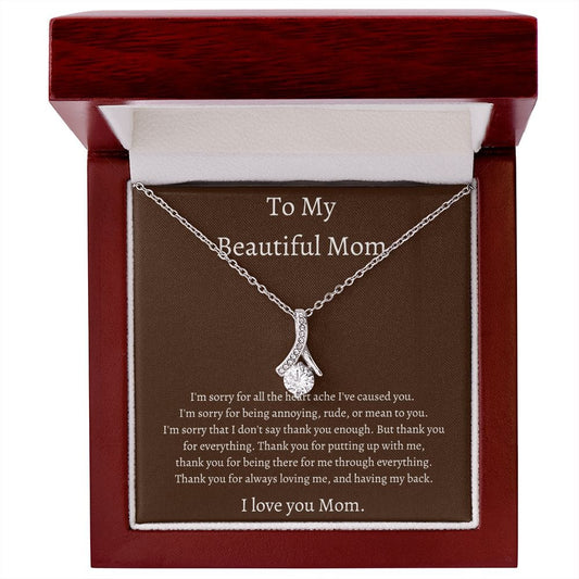 To My Beautiful Mom - Alluring Beauty Necklace