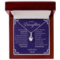 To My Daughter  Love Mom - Alluring Beauty Necklace