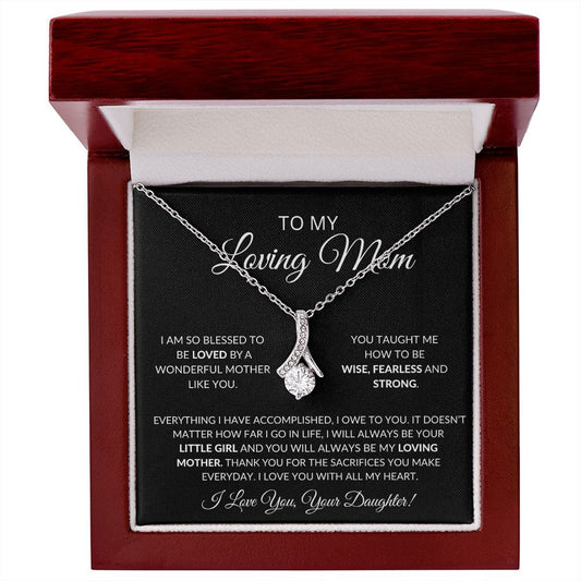 To My Loving Mother Love Daughter - Alluring Beauty Necklace