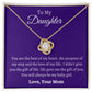 To My Daughter Love Mom - Love Knot Necklace