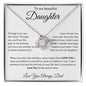 To My Beautiful Daughter Love Dad - Love Knot Necklace
