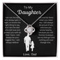 To My Daughter Love Dad- Love Knot Necklace