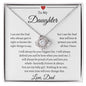 To My Daughter Love Dad - Love Knot Necklace