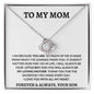 To My Mom Love Son - Love Knot Necklace