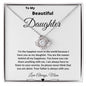 To My Beautiful Daughter Love Mom - Love Knot Necklace
