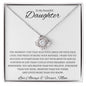To My Beautiful Daughter Love Mom - Love Knot Necklace