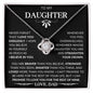 To My Daughter Love Dad- Love Knot Necklace