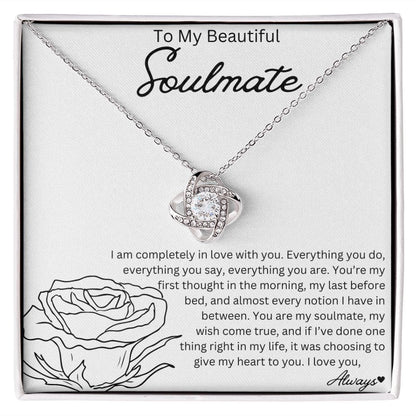 To My Beautiful Soulmate - Love Knot Necklace