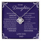 to My Daughter Love Dad - Love Knot Necklace