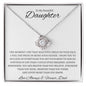 To My Beautiful Daughter Love Dad - Love Knot Necklace