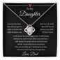 To My Daughter Love Dad - Love Knot Necklace