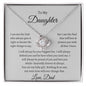 To My Daughter Love Dad - Love Knot Necklace