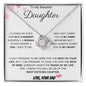 To My Beautiful Daughter Love Dad- Love Knot Necklace