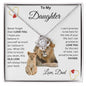 To My Daughter Love Dad - Love Knot Necklace