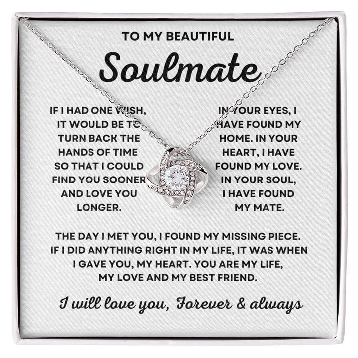 To My Beautiful Soulmate - Love Knot Necklace
