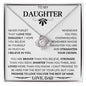 To My Daughter Love Dad - Love Knot Necklace