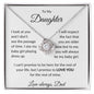 To My Daughter Love Dad - Love Knot Necklace
