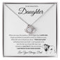 To My Beautiful Daughter Love Dad - Love knot Necklace
