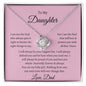 To My Daughter Love Dad - Love Knot Necklace