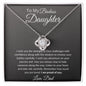 To My Badass Daughter Love Dad - Love Knot Necklace