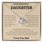To My Beautiful Daughter Love Dad - Love Knot Necklace