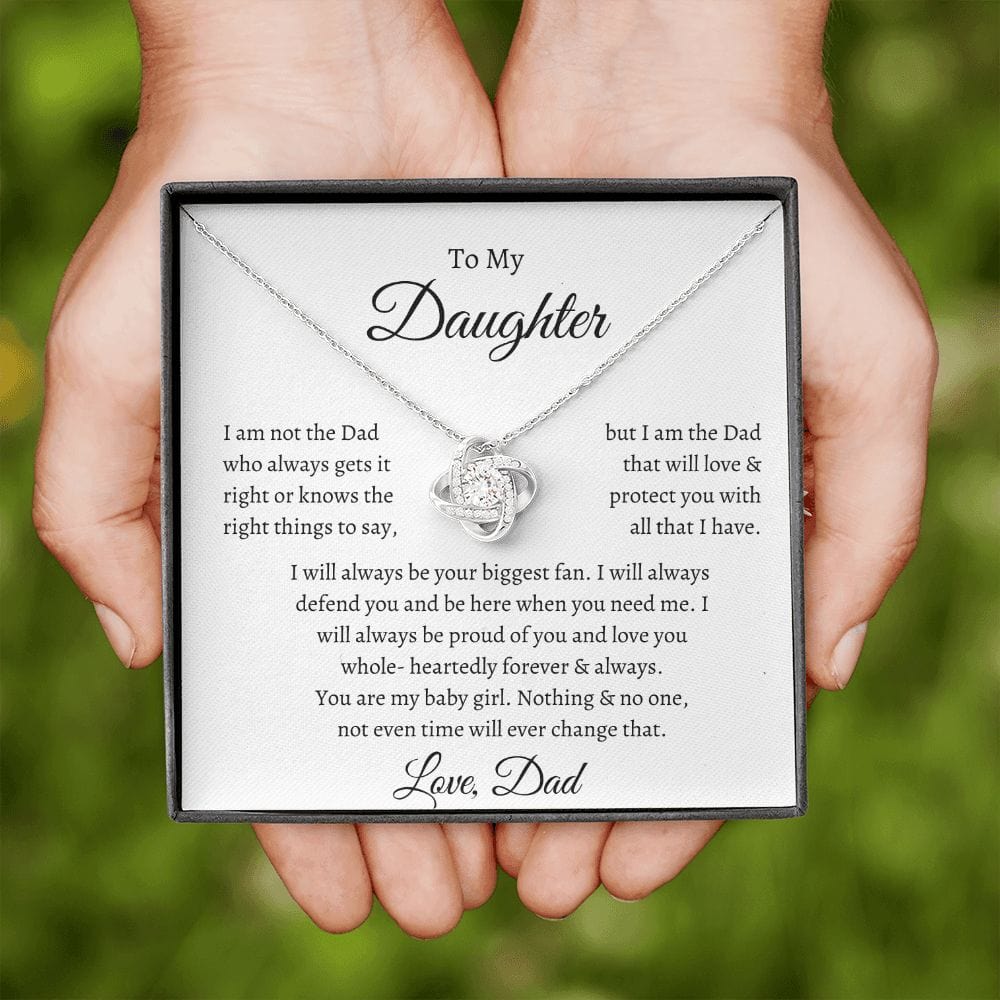 To My Daughter Love Dad - Love Knot Necklace