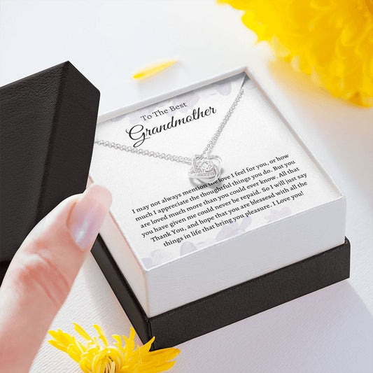 To the Best Grandmother- Love Knot Necklace