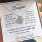 To My Daughter Love Dad - Love Knot Necklace