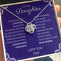 To My Daughter Love Dad - Love Knot Necklace