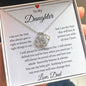 To My Daughter Love Dad - Love Knot Necklace