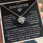 To My Daughter Love Dad- Love Knot Necklace
