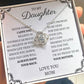 To My Daughter Love Mom - Love Knot Necklace