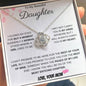 To My Beautiful Daughter Love Mom - Love Knot Necklace