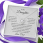 To My Daughter Love Dad - Love Knot Necklace