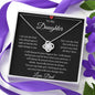 To My Daughter Love Dad - Love Knot Necklace