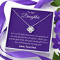 To My Daughter Love Dad- Love Knot Necklace