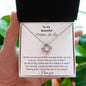 To My Beautiful Mother In Law - Love Knot necklace