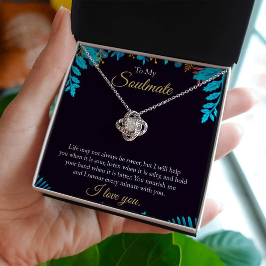To My Soulmate - Love Knot Necklace