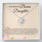 To My Beautiful Bonus Daughter - Love Knot Necklace
