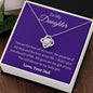 To My Daughter Love Dad- Love Knot Necklace