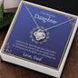 To My Beautiful Daughter Love Dad- Love Knot Necklace