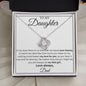To My Daughter Love Dad - Love Knot Necklace