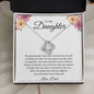 To My Daughter Love Dad - Love Knot Necklace