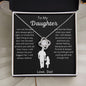 To My Daughter Love Dad- Love Knot Necklace
