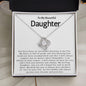 To My Beautiful Daughter - Love Knot Necklace